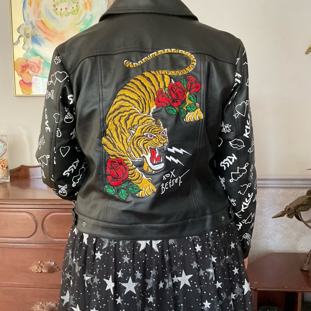 Betsy Johnson for Torrid, faux leather jacket.